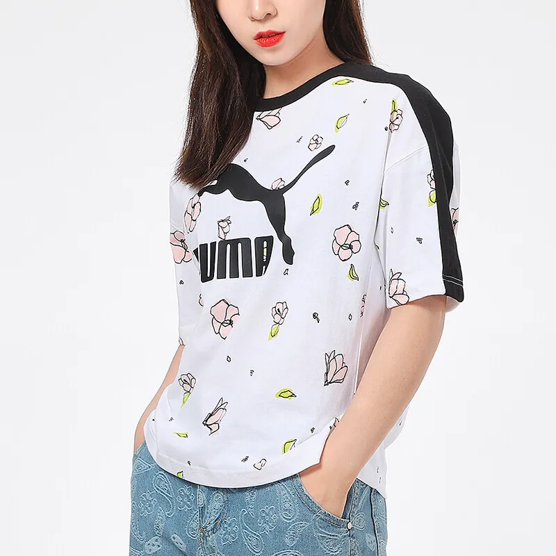 PUMA T Shirts Women's White-4