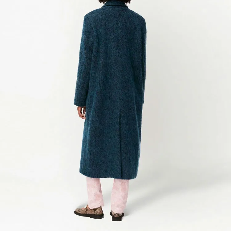 GANNI Brushed Double-breasted Coat-2