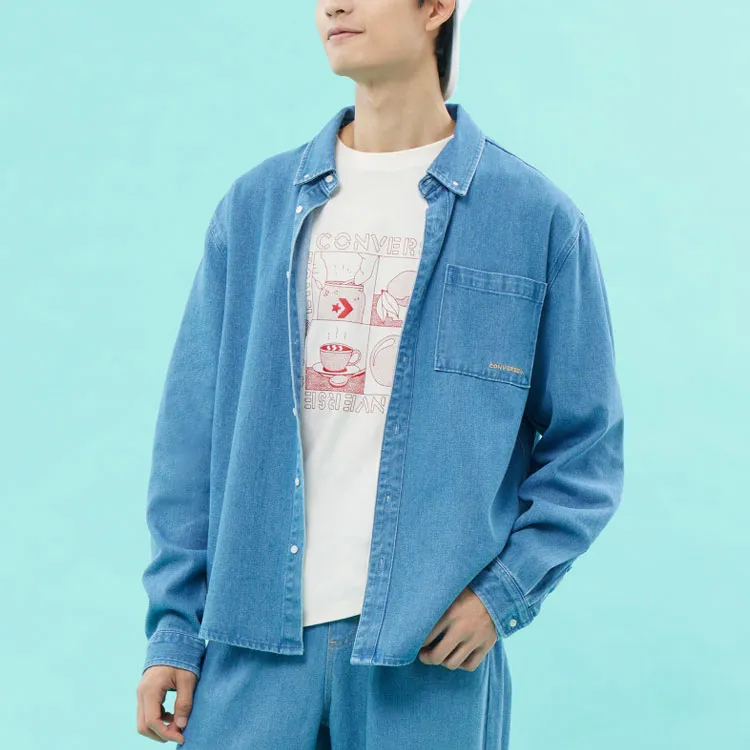 Converse Denim Jacket Men's Blue-2
