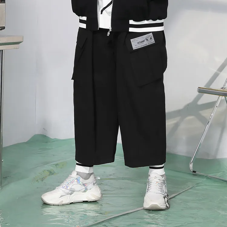 GENANX Jogger Casual Pants Unisex Black-4