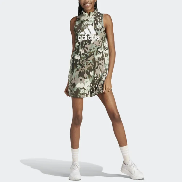 Adidas Sleeveless Dresses Women's Silver Green-1