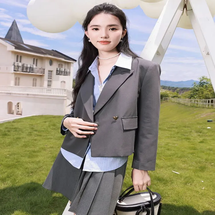 XIANGYING Business Suits Women's Gray-2
