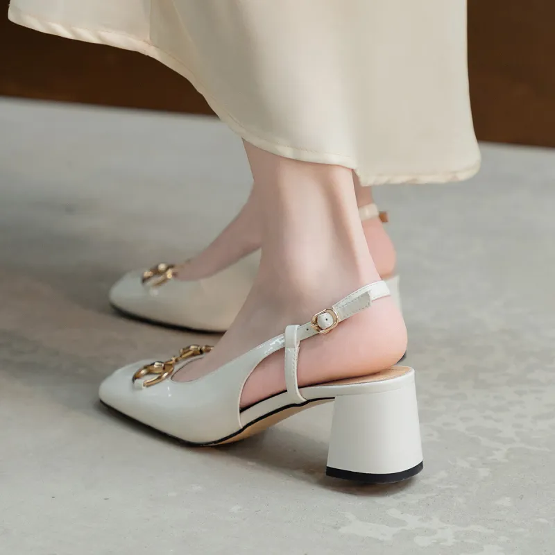 CAMEIDO High Heels Women's Ecru-1