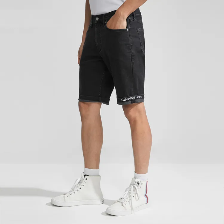 CALVIN KLEIN Denim Shorts Men's Denim Black-4