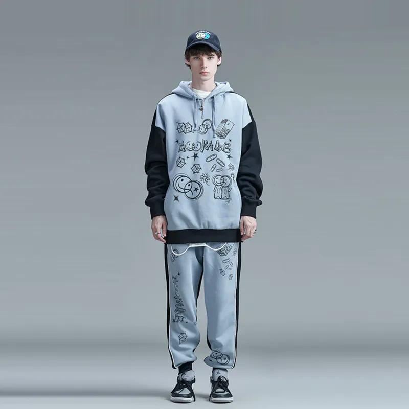 Guuka Knitted Sweatpants Unisex Blue-2