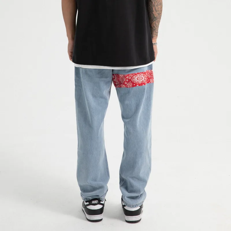 JUST VIBE Straight Jeans Unisex Denim Blue-4