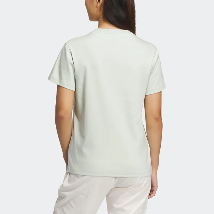 Adidas Drop Shoulder Sleeve T Shirt Women's Linen Green-2