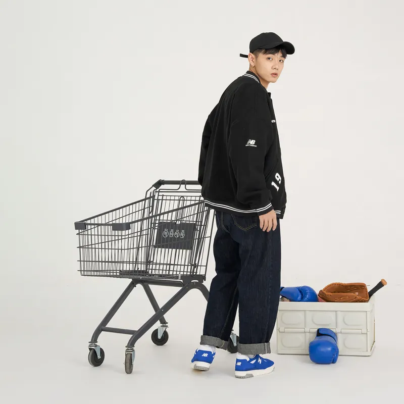 New Balance Baseball Jacket Spring And Autumn Unisex Black-3