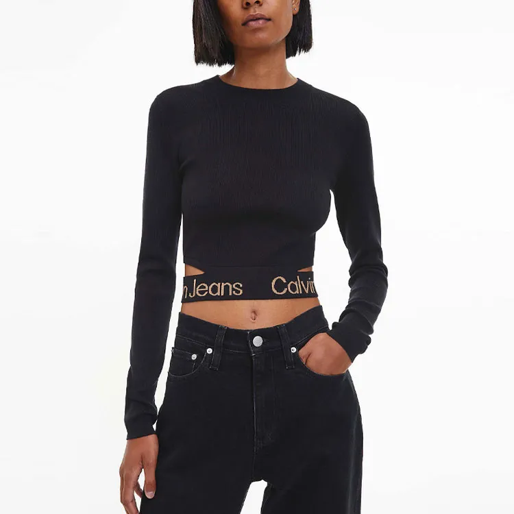 CK/Calvin Klein FW22 Long-Sleeved T-Shirt Women's Black-3