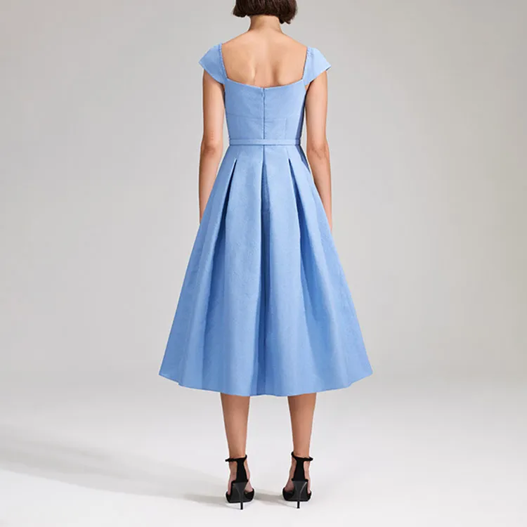 Self portrait Sleeveless Dresses Women's Misty Blue-4