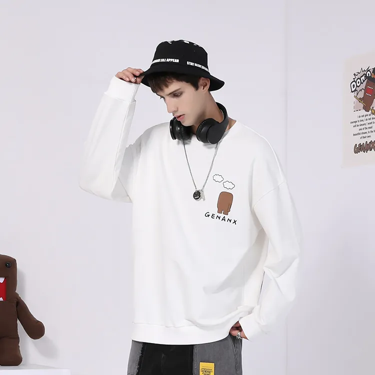 GENANX Crew Neck Loose Fit Regular Sweatshirt Unisex-2