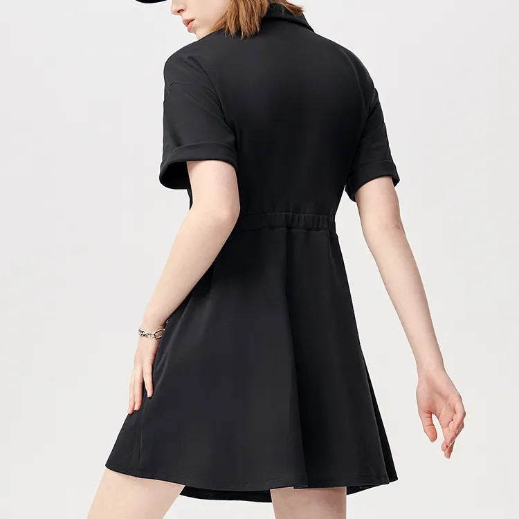 FILA FUSION Short Sleeved Dresses Women's Pitch Black-3