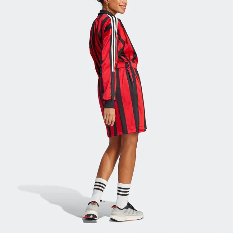Adidas Long-Sleeved Dresses Women's Red-3