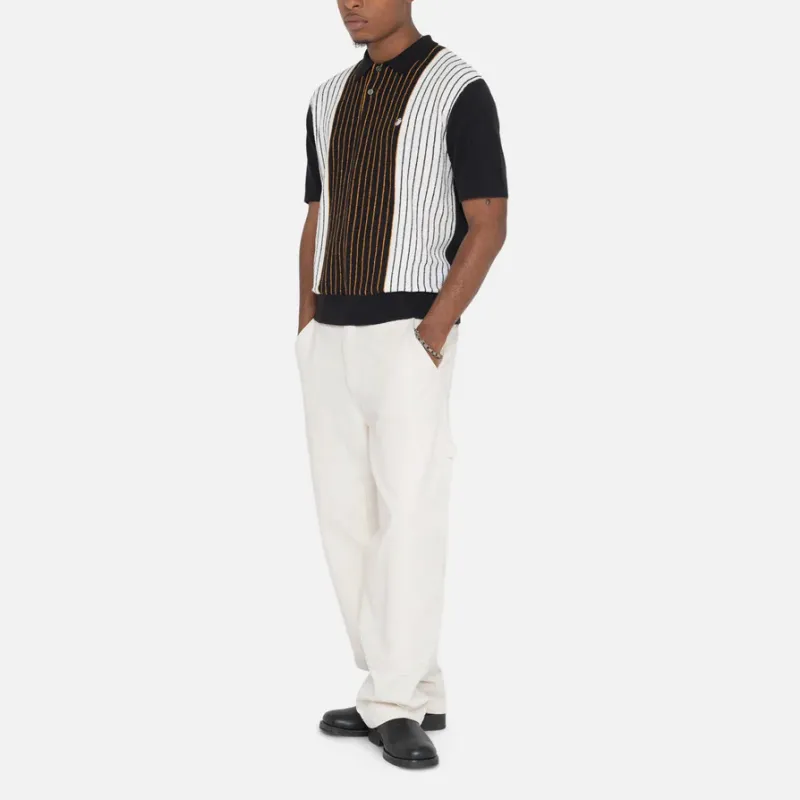 Stussy Textured Short Sleeve Polo Sweater-4