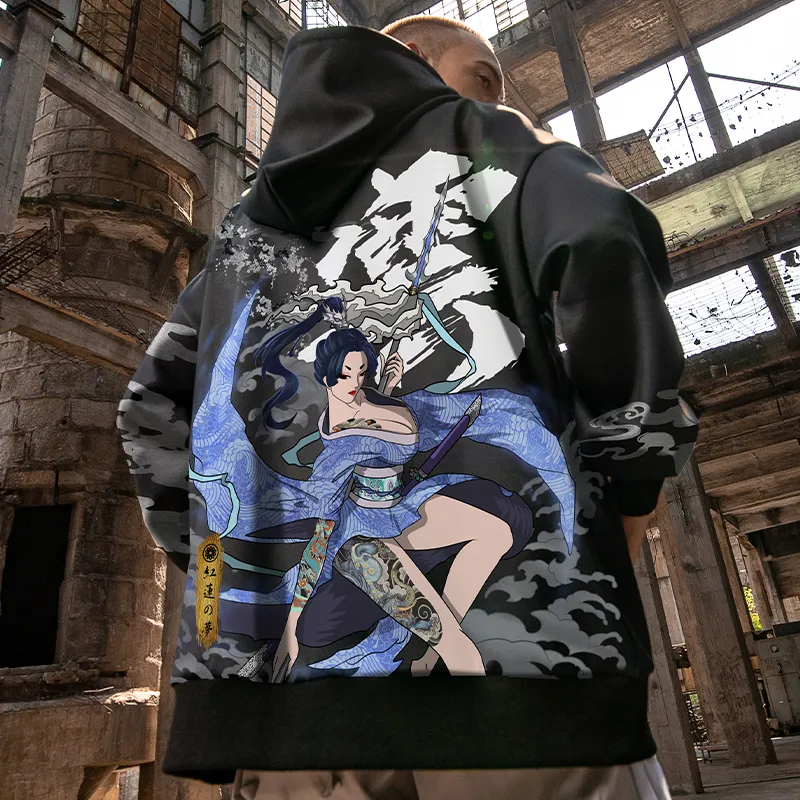 SANSYAS HONGLIANZHIMENG ZHAOYUN Hooded Loose Fit Regular Sweatshirt Unisex-8