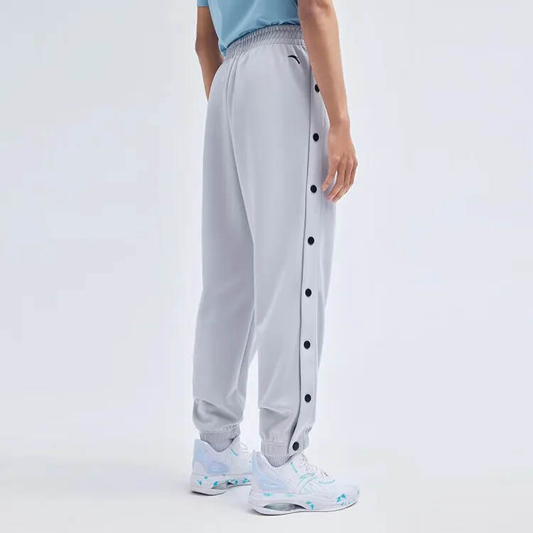 Anta Basketball Collection Knitted Sweatpants Men's Pumice Cloud Gray-2