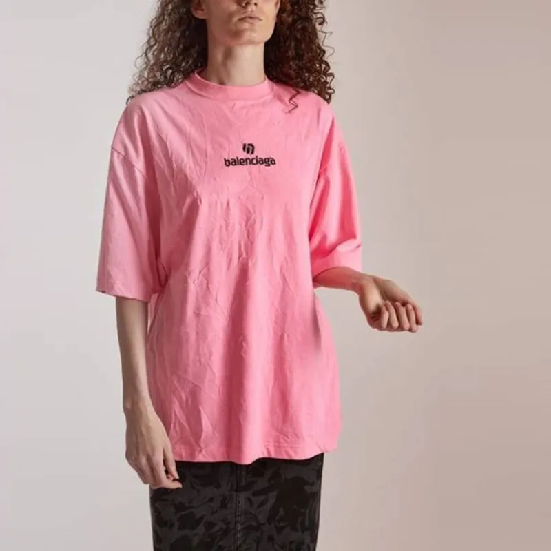 Balenciaga SS21 T-Shirt Women's Pink-4