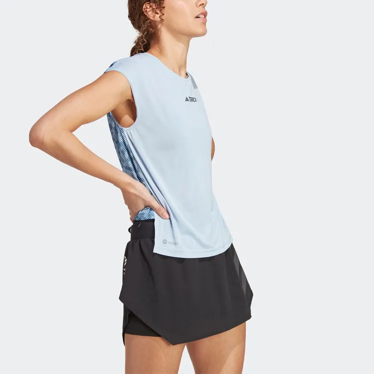 Adidas Terrex Agravic Pro T Shirt Women's Light Pink Blue-1