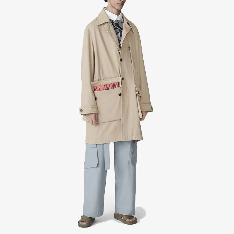 KENZO Trench Coats Men Khaki-2