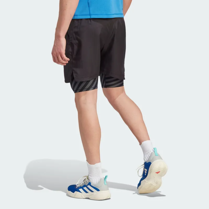 Adidas AEROREADY Two In One Pro Shorts Sports Shorts Men's Black-3