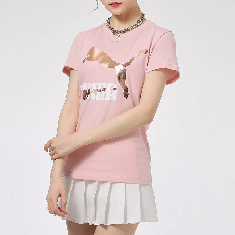 PUMA T Shirts Women's Pink-2