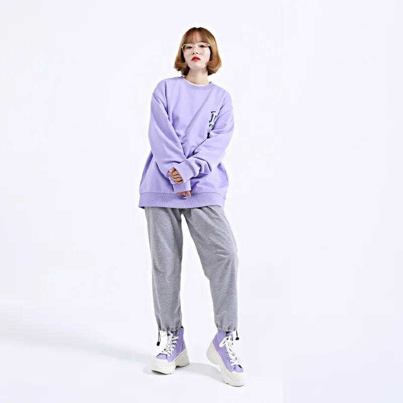 MLB Crew Neck Sweatshirt Unisex Purple-3