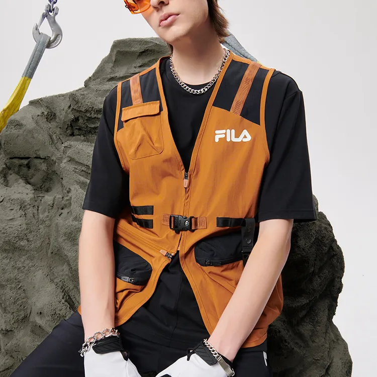 FILA FUSION Vests Men Glaze Umber-2