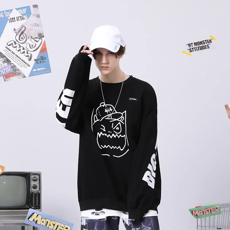 Bt Crew Neck Loose Fit Regular Sweatshirt Unisex-3