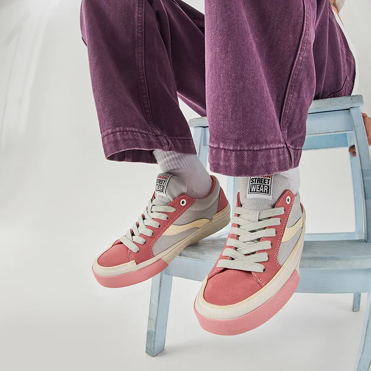 OddCIRKUS x Vision Street Wear Astley Pro Low Top Skateboard Shoes Unisex Peach Pink Multicolor-6