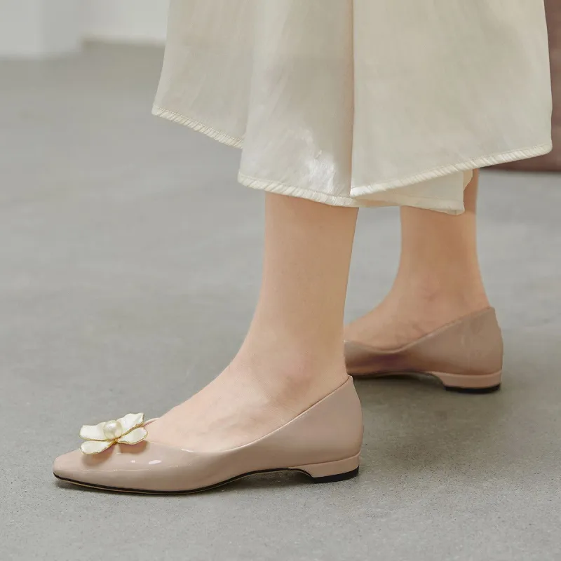 CAMEIDO Casual Single Shoes Women's Apricot-2
