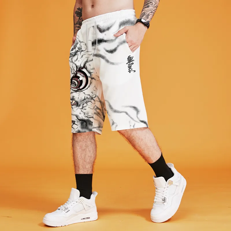 SANSYAS Casual Shorts Unisex White-6
