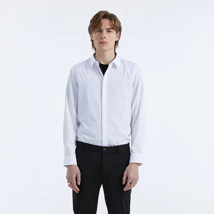 DAVID NAMAN Shirts Men White-2