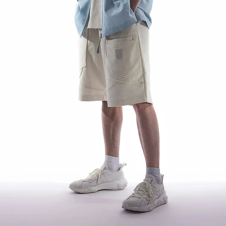 LiNing Li Ning X Jackie Chan Co branded Kung Fu Series Casual Shorts Men Papyrus White-2