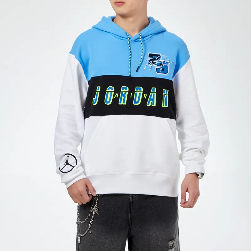 Jordan Sweatshirts Men Black White Blue-2