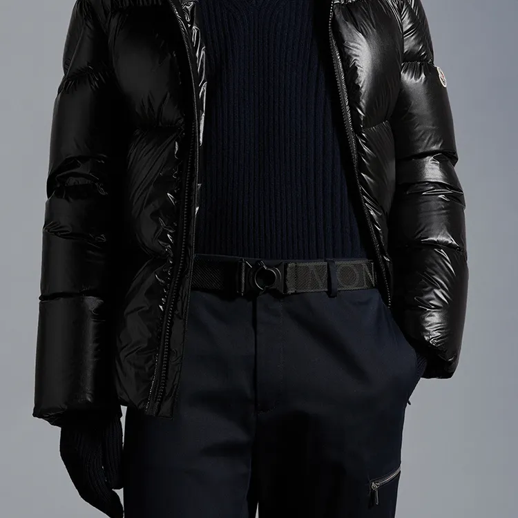 Moncler Belt Men's Black Width: 4cm-2