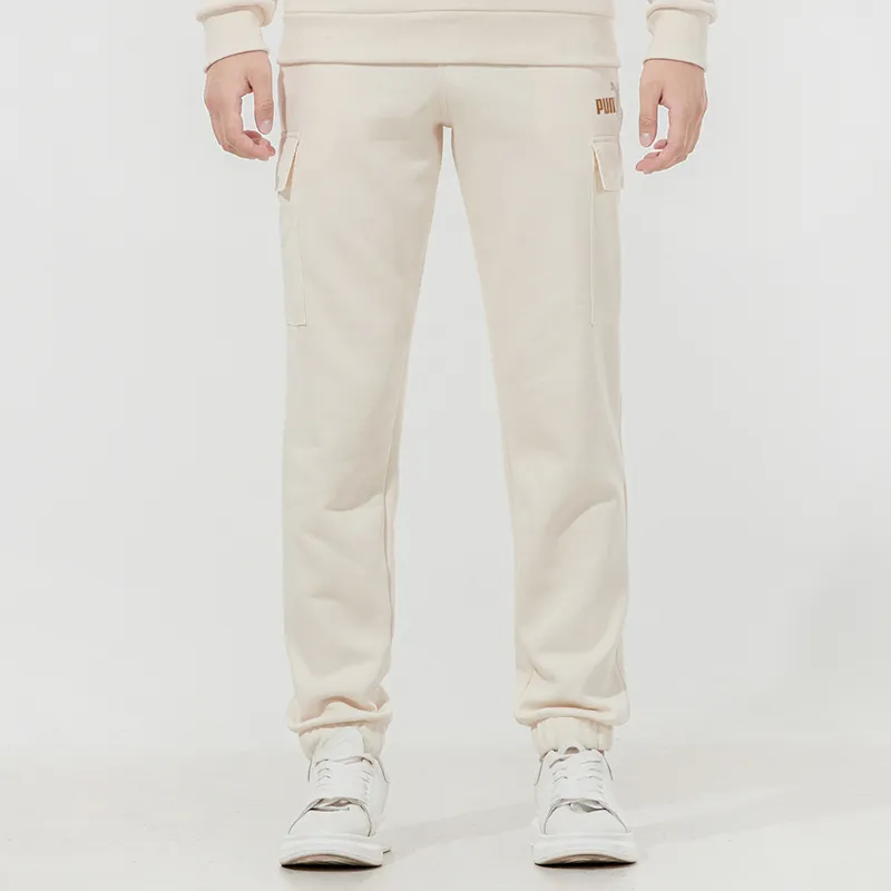 PUMA Winterized Knitted Sweatpants Men Ivory White-3