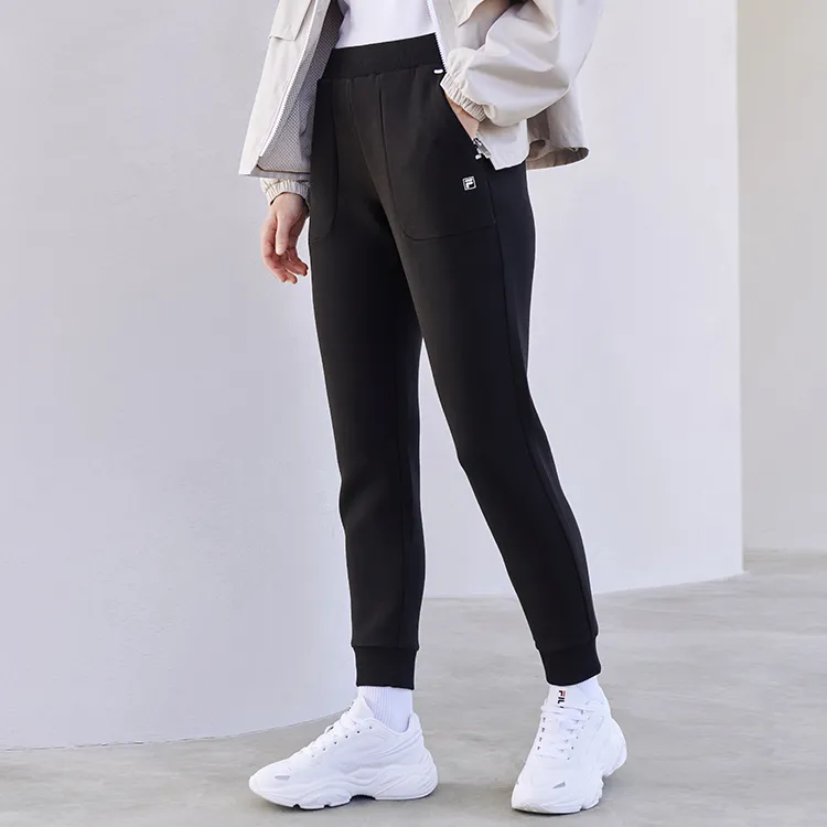 FILA Knitted Sweatpants Women's Jet Black-4