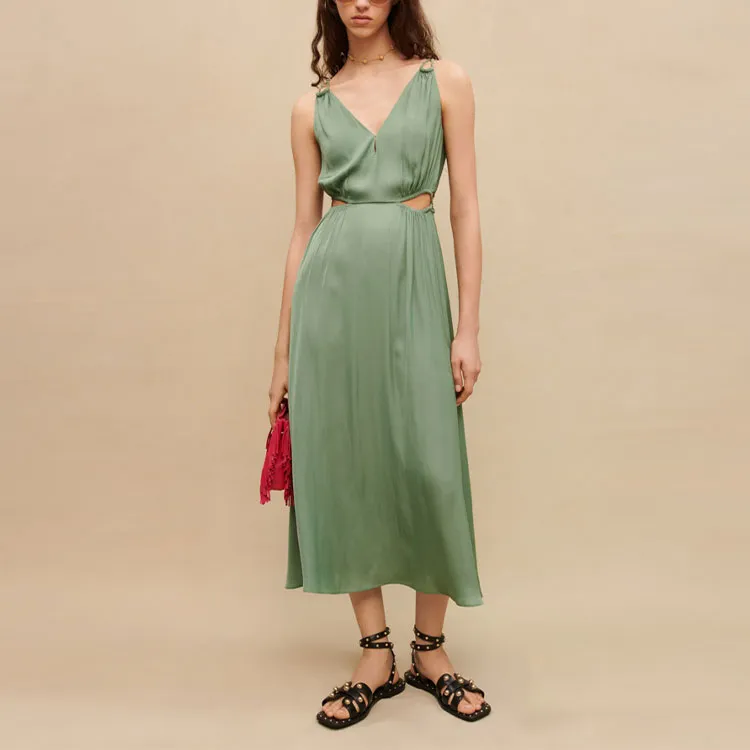 Maje Slip Dresses Women's Green-1