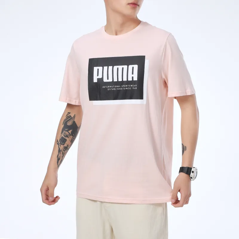 PUMA Summer Court T Shirts Men Pink-4