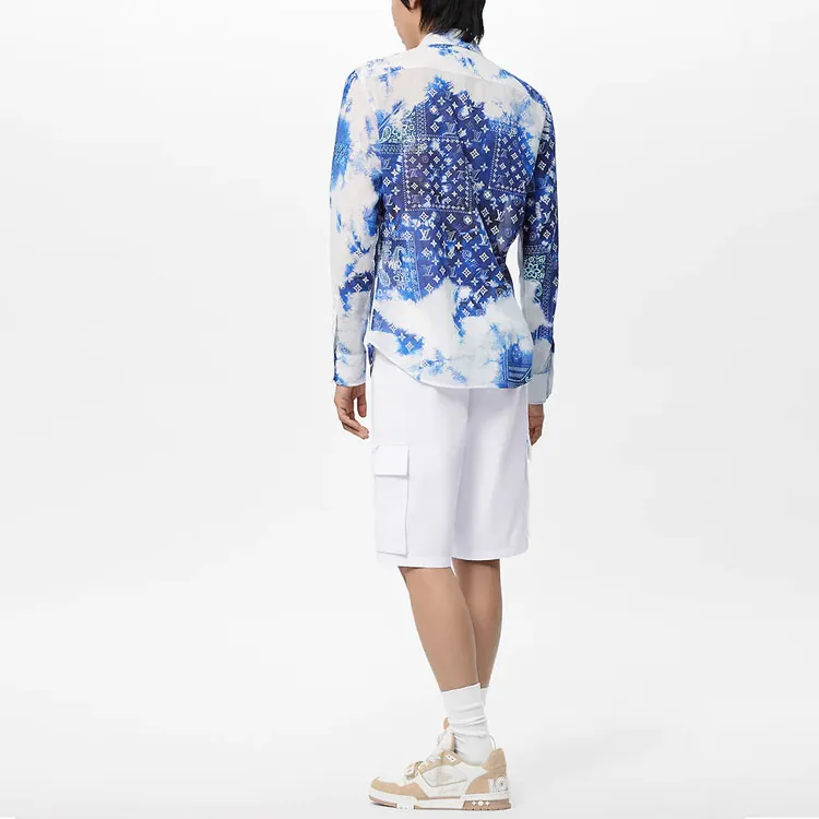 LOUIS VUITTON Monogram Bandana Hook Detail Long Sleeved Shirt-2