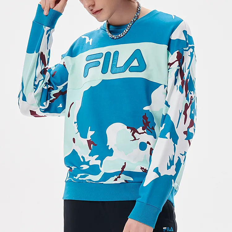 FILA FUSION Sweatshirts Men Blue Base With Sliding Mechanism-4