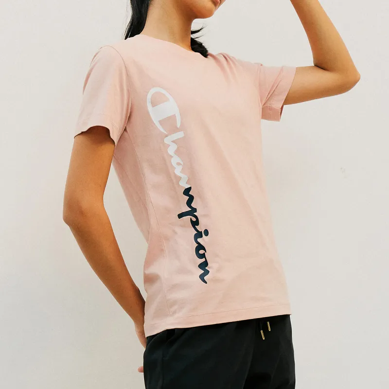 Champion Straight T-Shirt Women's Light Pink-4