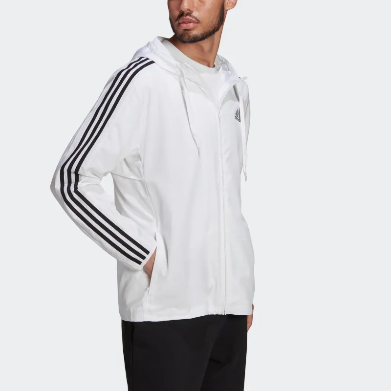 Adidas Essentials Woven Windbreaker Jacket Men's White-3