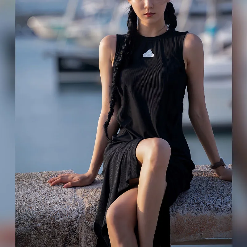 Adidas Sleeveless Dress Women's Black-2