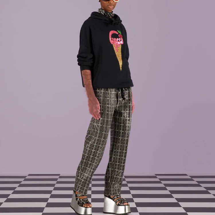 GUCCI Ice Cream Printed Drawstring Hoodie-1