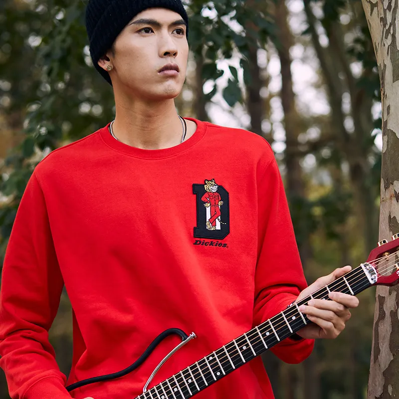 Dickies Sweatshirt Unisex Chinese Red-3