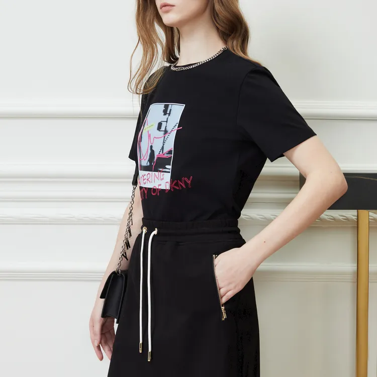 DKNY T-Shirts Women's Black-5
