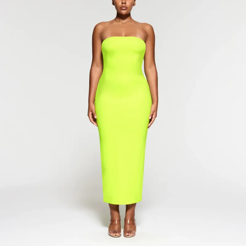 Skims Sleeveless Dresses Women's Neon Green-1