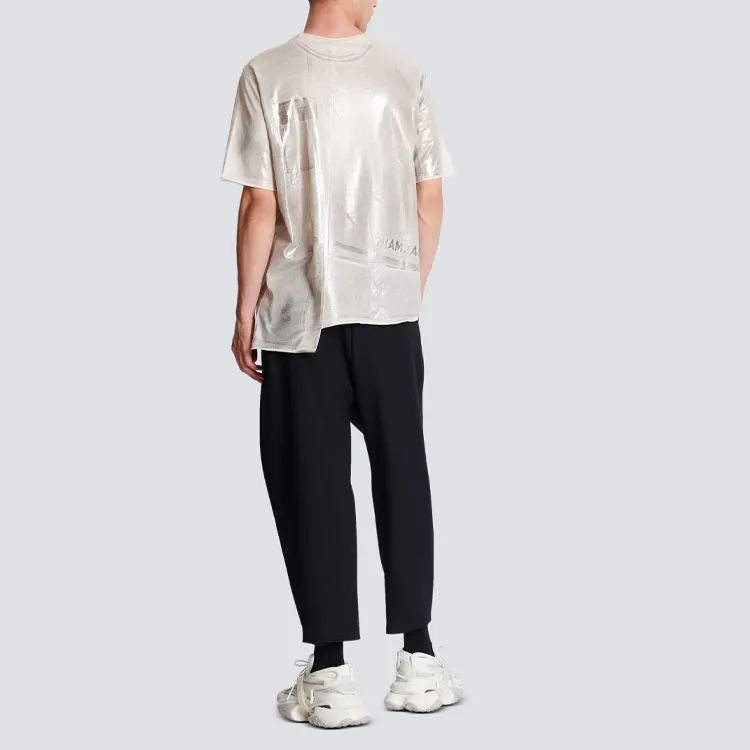 BALMAIN T-Shirts Men Silver-3