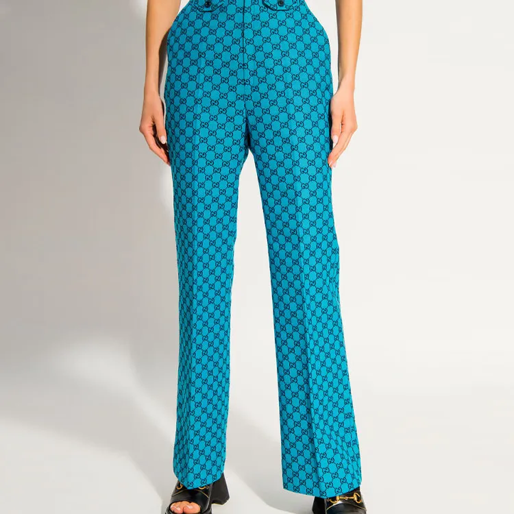 GUCCI Casual Pants Women's Blue-1